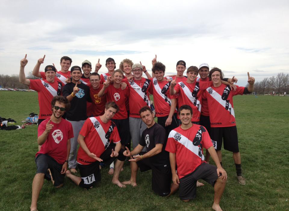 university of oklahoma apes of wrath team wearing jersey