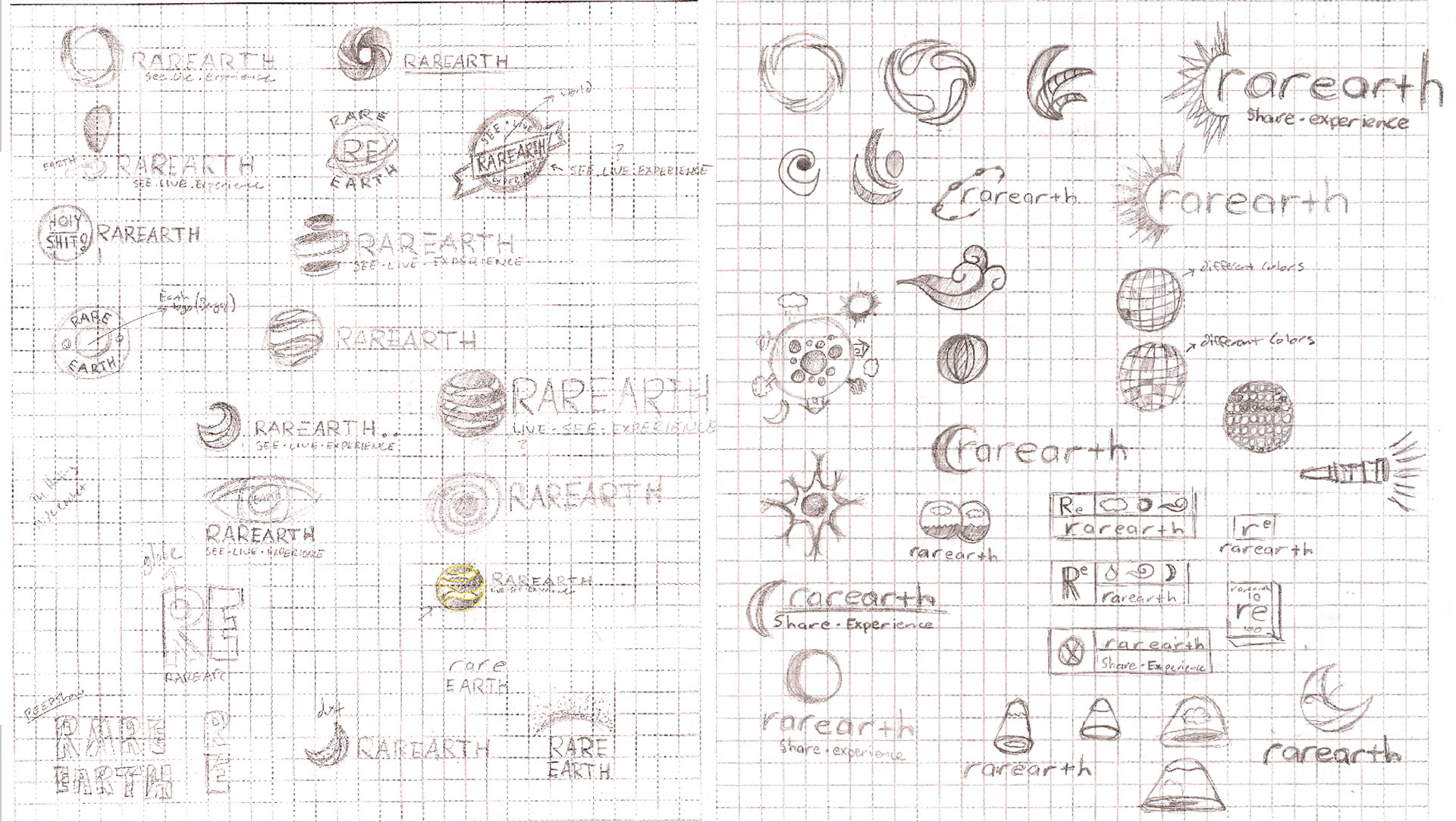rarearth logo sketches